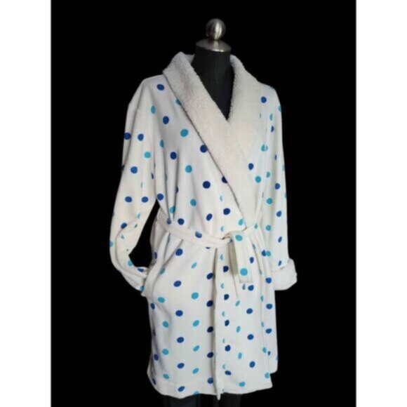 Denver Hayes Polkadot Housecoat Sz S/M - Picture 3 of 9